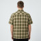 Short Sleeve Screen Print Plaid Shirt | Oversized Fit Casual Top | OEM Streetwear