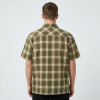 Short Sleeve Screen Print Plaid Shirt | Oversized Fit Casual Top | OEM Streetwear