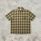 Short Sleeve Screen Print Plaid Shirt | Oversized Fit Casual Top | OEM Streetwear