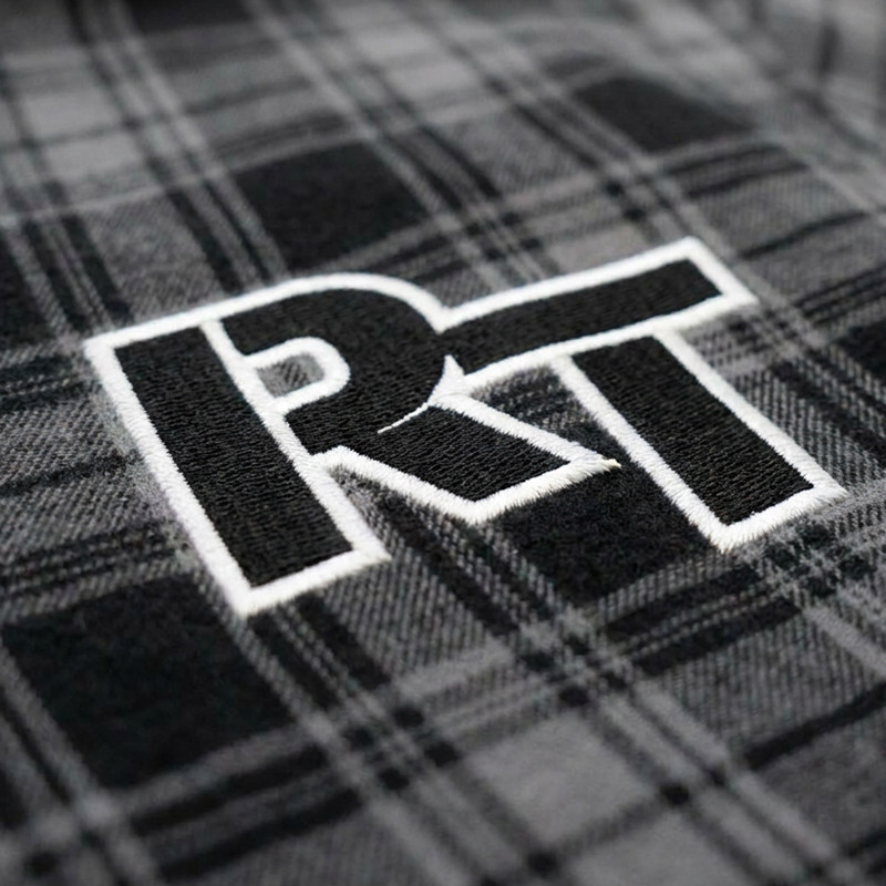 Applique RT Logo Plaid Short Sleeve Shirt