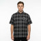 Applique RT Logo Plaid Short Sleeve Shirt | Casual Streetwear | Custom Streetwear Manufacturer