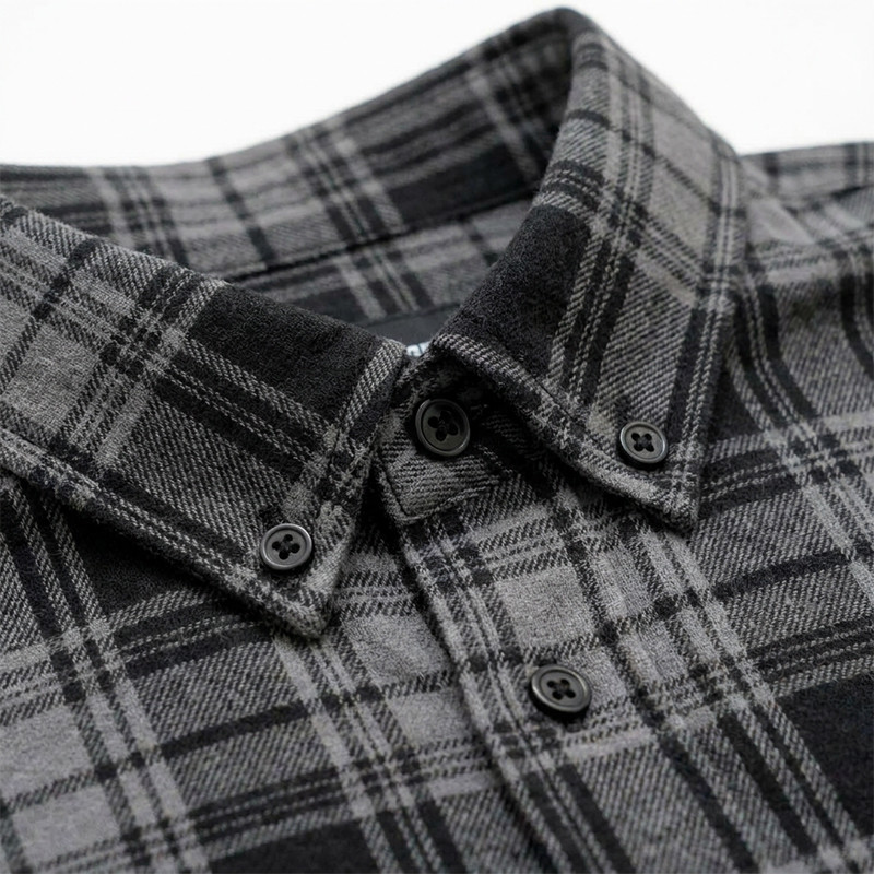 Applique RT Logo Plaid Short Sleeve Shirt