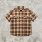 Vintage Dual Chest Pockets Plaid Short Sleeve Shirt | Casual Streetwear | OEM Streetwear