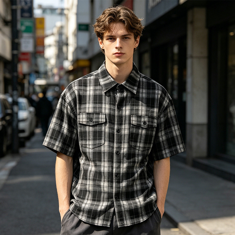 Short Sleeve Plaid Shirt