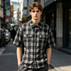 Short Sleeve Plaid Shirt | Loose Boxy Fit | Daily Street Casual Wear | OEM Streetwear