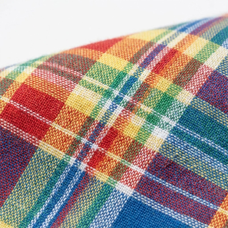 Short Sleeve Plaid Shirt With Front Screen Print