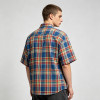 Short Sleeve Plaid Shirt With Front Screen Print | Loose Boxy Fit | Casual Wear | Custom Streetwear