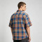 Short Sleeve Plaid Shirt With Front Screen Print | Loose Boxy Fit | Casual Wear | Custom Streetwear