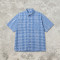 Gingham Plaid Woven Short Sleeve Shirt | Relaxed Oversized Fit | Daily Casual Street Outfit | OEM Streetwear