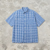 Gingham Plaid Woven Short Sleeve Shirt | Relaxed Oversized Fit | Daily Casual Street Outfit | OEM Streetwear