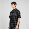 Rhinestone Hotfix Plaid Short Sleeve Shirt | Oversize Fit | Hip Hop Daily Streetwear | Clothing Manufacturer