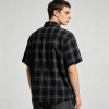 Rhinestone Hotfix Plaid Short Sleeve Shirt | Oversize Fit | Hip Hop Daily Streetwear | Clothing Manufacturer