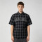 Rhinestone Hotfix Plaid Short Sleeve Shirt | Oversize Fit | Hip Hop Daily Streetwear | Clothing Manufacturer