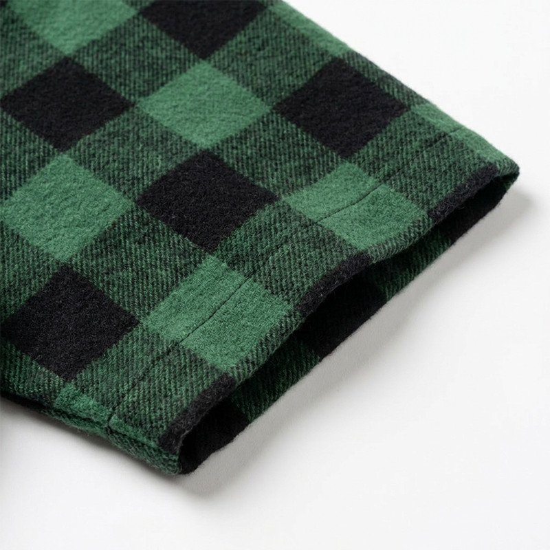 Plaid Applique Short Sleeve Shirt