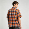 Towel Embroidery Applique Plaid Short Sleeve Shirt | Oversize Fit | Daily Street Casual Wear | OEM Streetwear