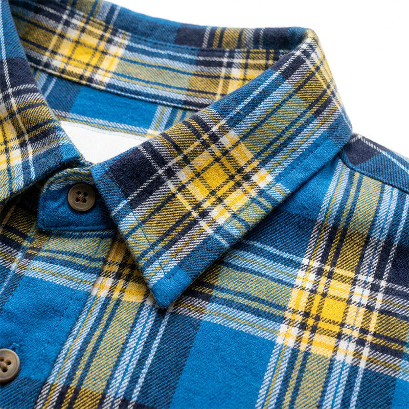 Puff Print Plaid Short Sleeve Shirt