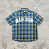 Puff Print Plaid Short Sleeve Shirt | Oversize Fit | Hip Hop Street Daily Wear | Streetwear Manufacturer