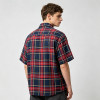 Silicone Rubber Print Plaid Short Sleeve Shirt | Oversized Fit | Clothing Manufacturer