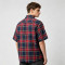Silicone Rubber Print Plaid Short Sleeve Shirt | Oversized Fit | Clothing Manufacturer