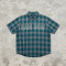 Plaid Rhinestone Short Sleeve Shirt | Oversize Fit | Daily Street Casual Wear | Custom Streetwear