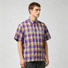 Rhinestone Plaid Short Sleeve Shirt | Oversize Boxy Cut | Street Daily Outfit | OEM Streetwear