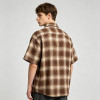 Plaid Short Sleeve Shirt With RT Rhinestone | Loose Oversized Fit | Daily Street Casual Wear | OEM Streetwear
