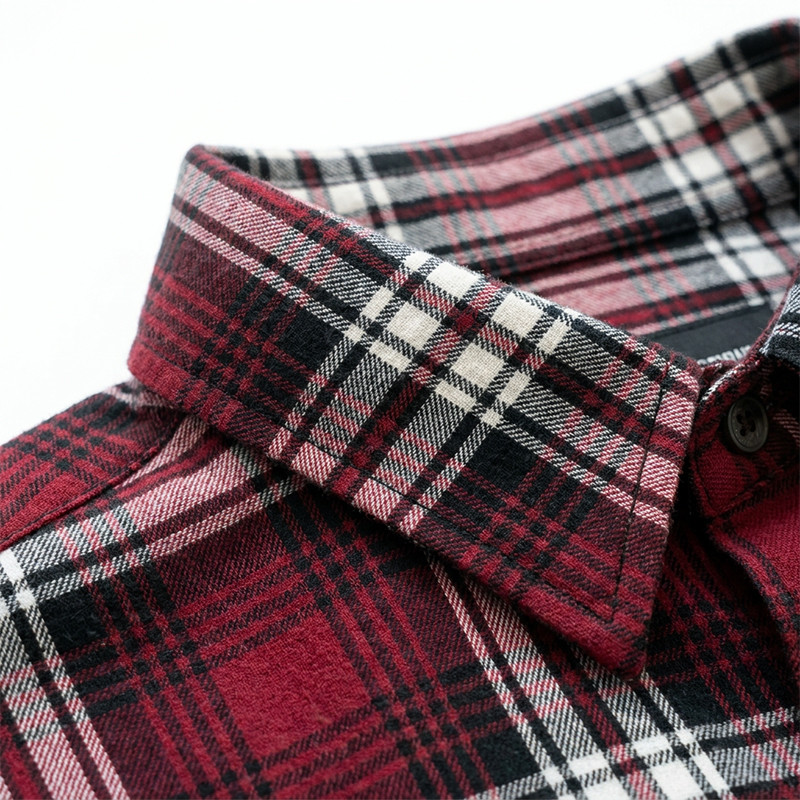 Red Plaid Rhinestone Hotfix Short Sleeve Shirt