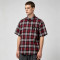 Red Plaid Rhinestone Hotfix Short Sleeve Shirt | Daily Street Outfit | OEM Streetwear