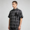 Short Sleeve Plaid Shirt With RT Applique | Boxy Loose Fit | Daily Casual Street Outfit | Custom Streetwear