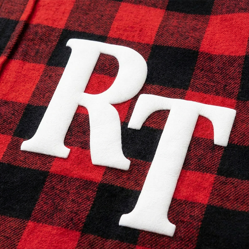 Plaid Puff Print Short Sleeve Shirt