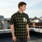 Towel Embroidery Applique Buffalo Plaid Shirt | Oversized Fit | Street Casual Daily Wear | Clothing Manufacturer