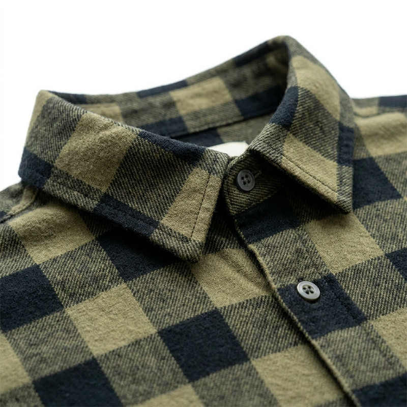 Towel Embroidery Applique Buffalo Plaid Shirt