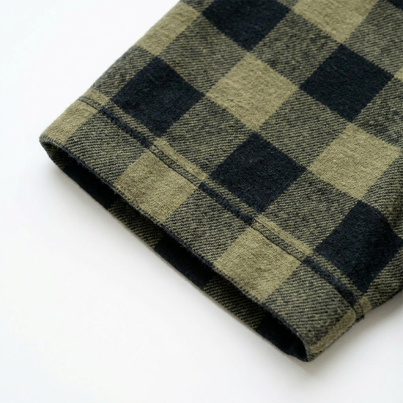 Towel Embroidery Applique Buffalo Plaid Shirt