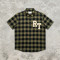 Towel Embroidery Applique Buffalo Plaid Shirt | Oversized Fit | Street Casual Daily Wear | Clothing Manufacturer