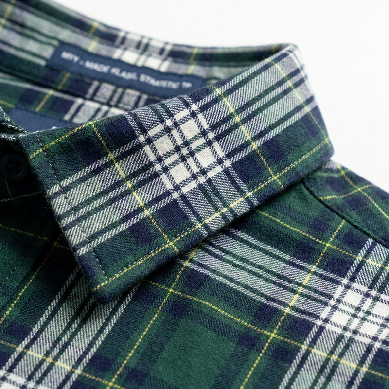 Plaid Applique Short Sleeve Shirt