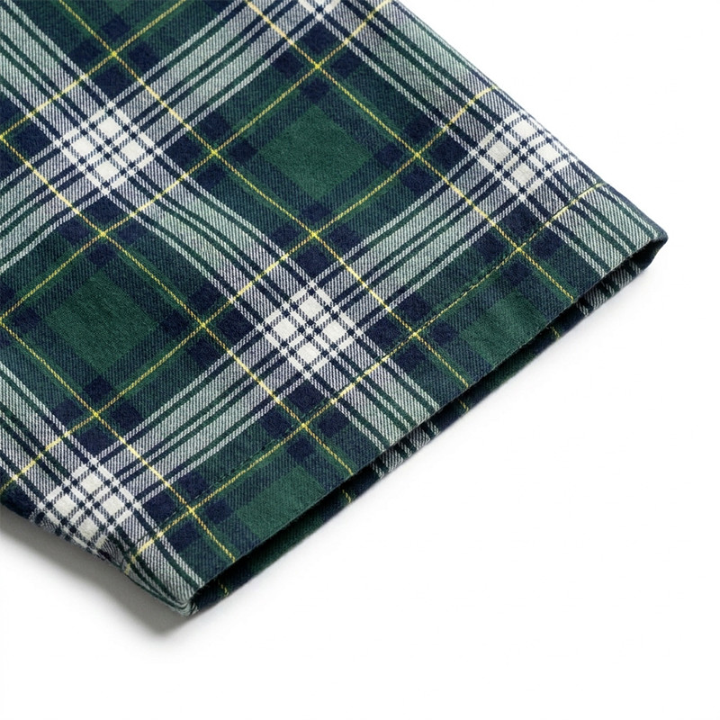 Plaid Applique Short Sleeve Shirt