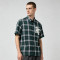 Plaid Applique Short Sleeve Shirt | Cotton Blend Woven Fabric | Daily Street Casual Wear | Custom Streetwear