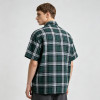Plaid Applique Short Sleeve Shirt | Cotton Blend Woven Fabric | Daily Street Casual Wear | Custom Streetwear