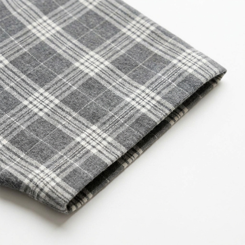 Plaid Puff Print Short Sleeve Shirt