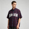 Short Sleeve Plaid Shirt With Silicone Print | Boxy Fit | Cotton Blend Plaid Fabric | OEM Streetwear