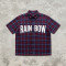 Short Sleeve Plaid Shirt With Silicone Print | Boxy Fit | Cotton Blend Plaid Fabric | OEM Streetwear