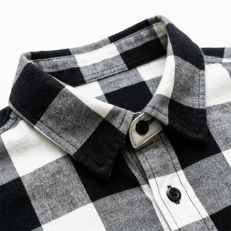 Applique Embroidery Buffalo Plaid Short Sleeve Shirt