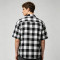 Applique Embroidery Buffalo Plaid Short Sleeve Shirt | Boxy Oversized Fit | Streetwear Manufacturer