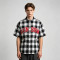 Applique Embroidery Buffalo Plaid Short Sleeve Shirt | Boxy Oversized Fit | Streetwear Manufacturer