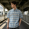 Rhinestone Plaid Short Sleeve Shirt | Loose Boxy Fit | Street Daily Casual Wear | Streetwear Manufacturer