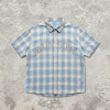 Rhinestone Plaid Short Sleeve Shirt | Loose Boxy Fit | Street Daily Casual Wear | Streetwear Manufacturer