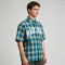 Puff Print Tartan Plaid Short Sleeve Shirt | Oversized Boxy Loose Fit | Street Casual Daily Outfit | Custom Streetwear