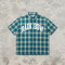 Puff Print Tartan Plaid Short Sleeve Shirt | Oversized Boxy Loose Fit | Street Casual Daily Outfit | Custom Streetwear