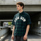 Plaid Towel Embroidery Short Sleeve Shirt | Plaid Fabric Loose Boxy Fit | Daily Street Casual Wear | Custom Streetwear