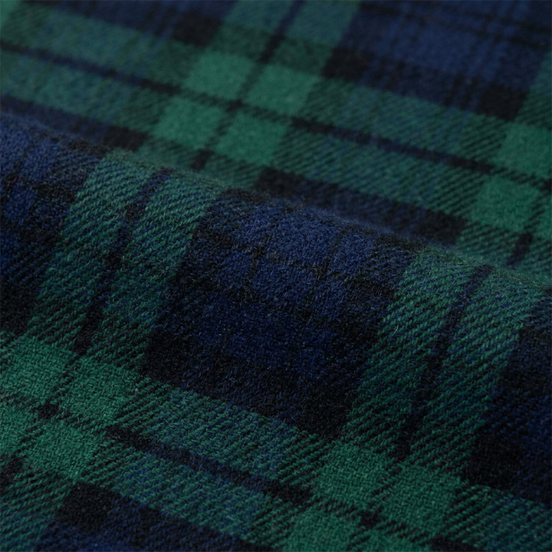 Plaid Towel Embroidery Short Sleeve Shirt
